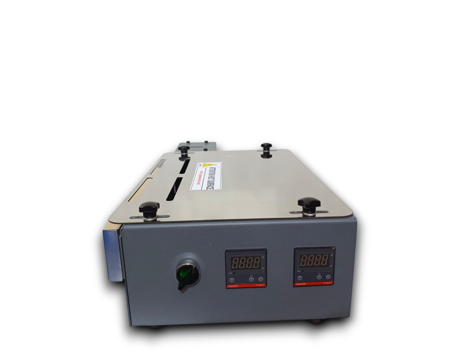 Manual Pre Cut Film Overwrapping Machine With Dot Sealer